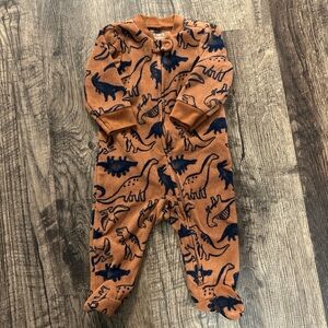 Carter's Brown and Navy Dinosaur Footie